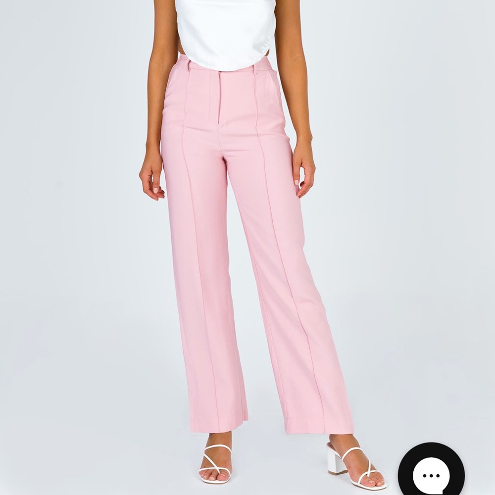 High waisted pink pants